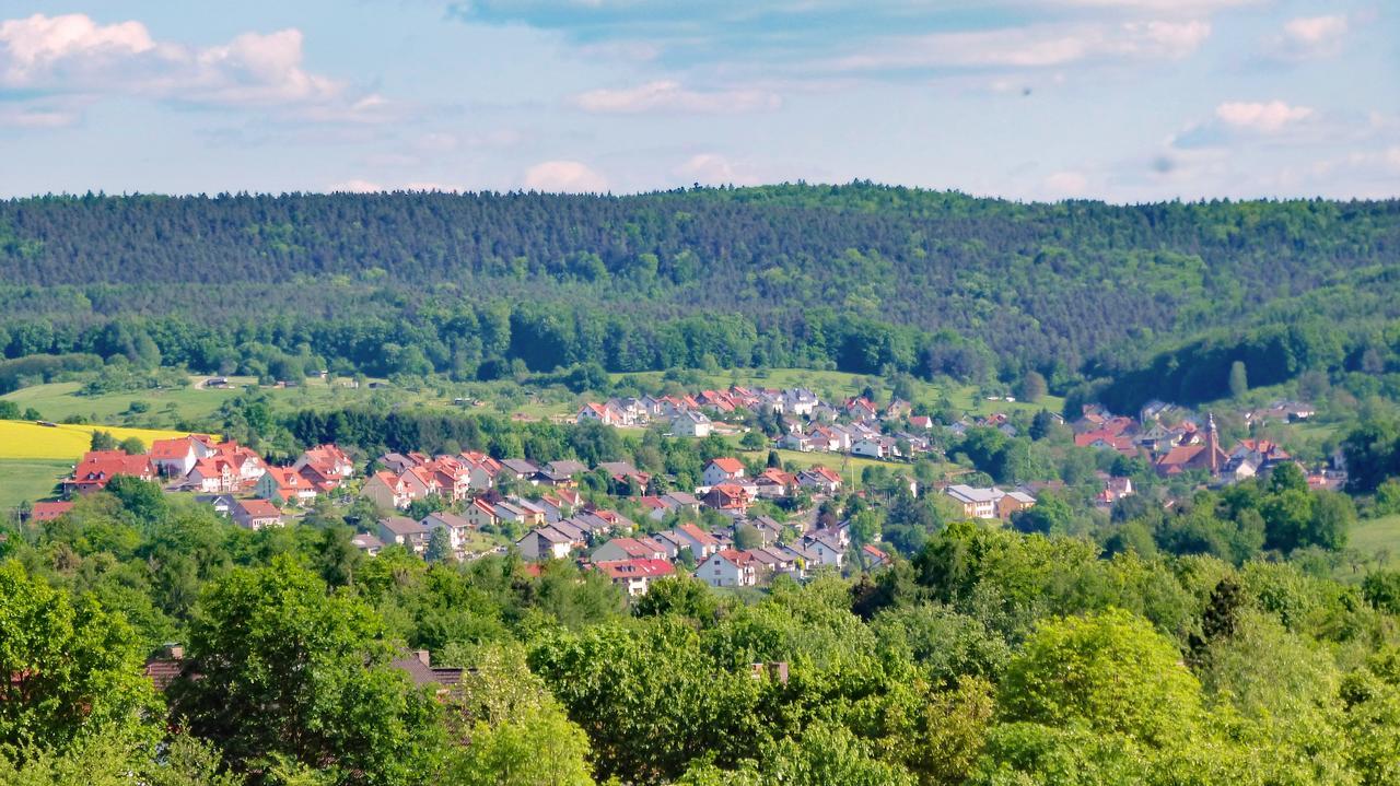 Restaurant Grüner Baum Otel Leidersbach Dış mekan fotoğraf